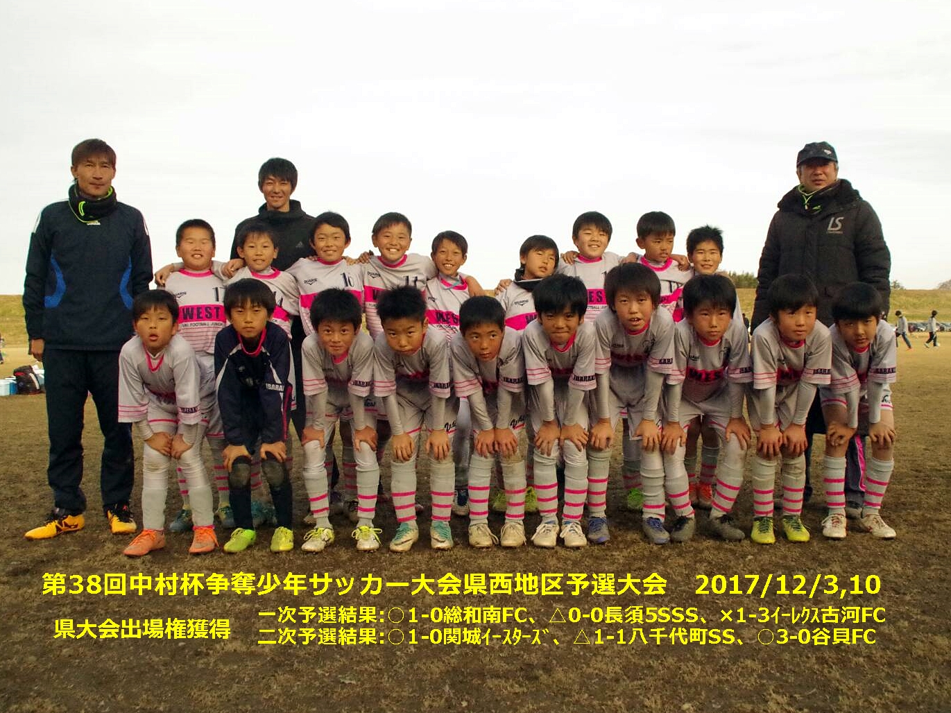 １２月の活動結果 結城ｗｅｓｔ サッカースポーツ少年団